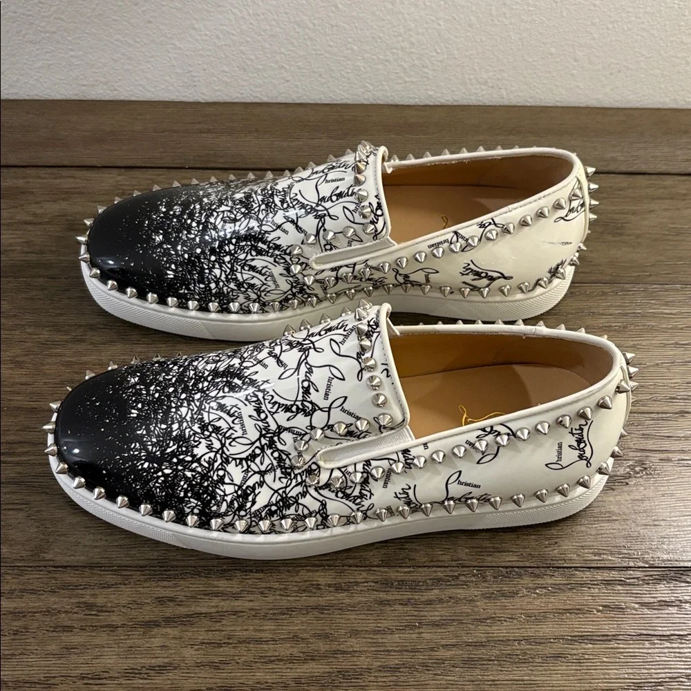EUC [Christian Louboutin] Pik Boat Patent Spikes Slip-On LTD Men’s US 7 / EU 40 - Picture 5 of 12